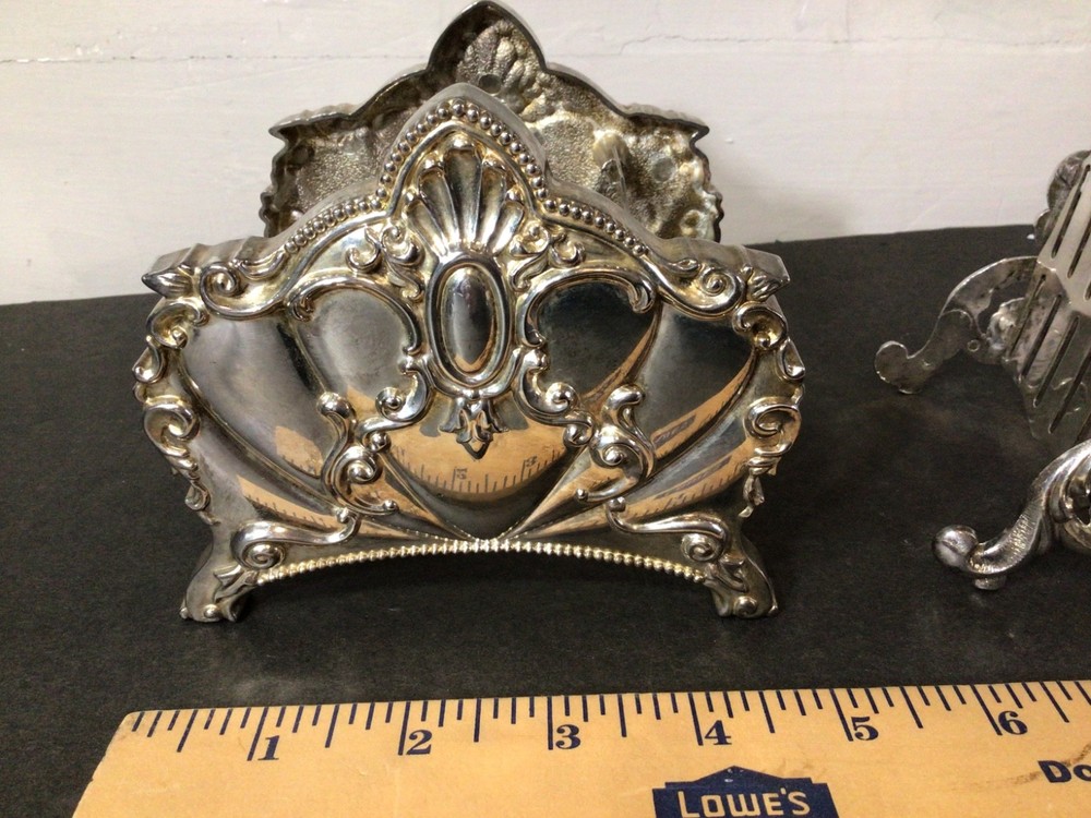Silver Plate SilverWare Caddy x2