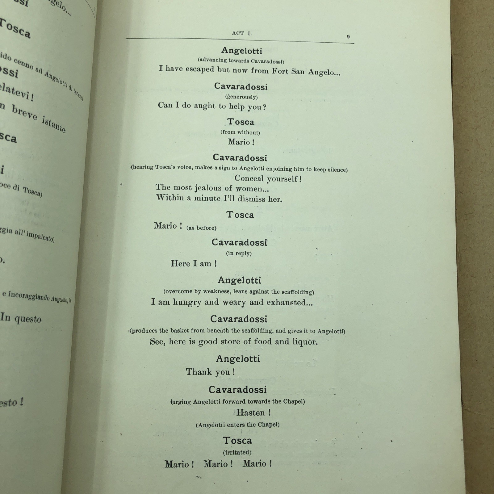 Grand Opera Librettos Program Lot 5 - Mona, Carmen, Lake, La Tosca, Rigoletto