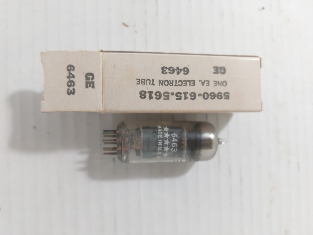 GE 6463 Five Star Tube – 12AU7 Equivalent – Grey Plates – Tests 98/120