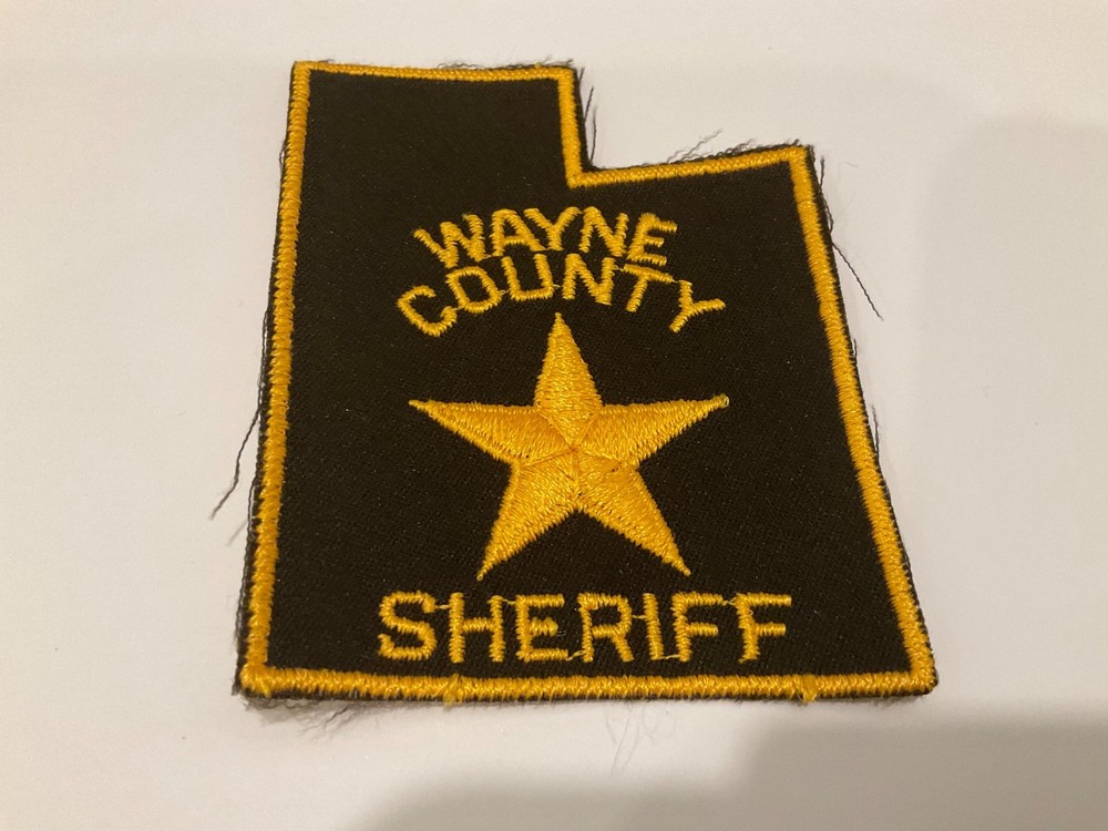 Vintage State shaped Wayne county Sheriff State Utah