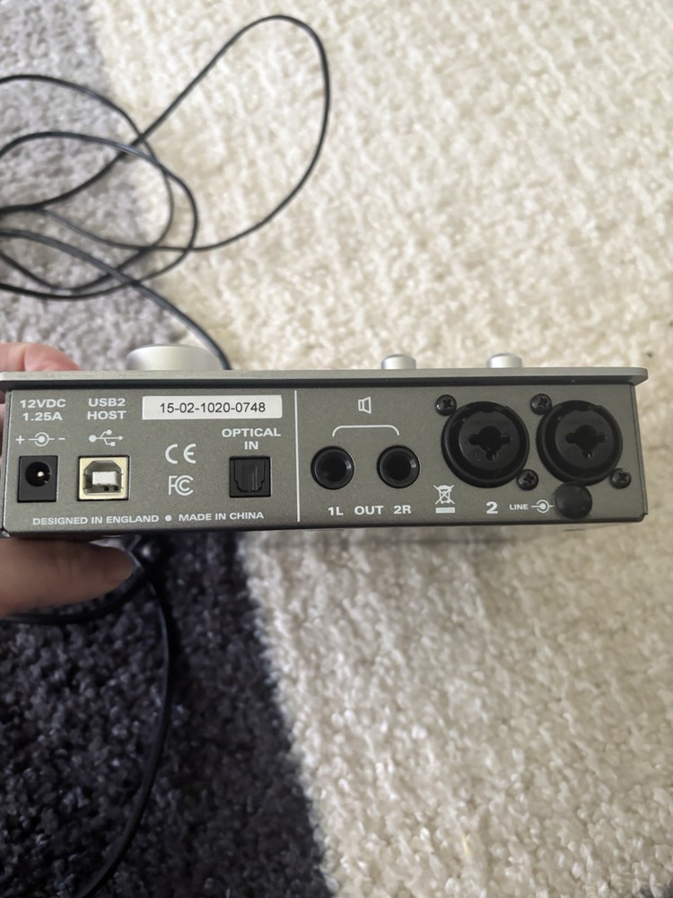 Audient iD14 USB Audio Interface, Phantom Power, XLR/TRS, Home/Studio Recording