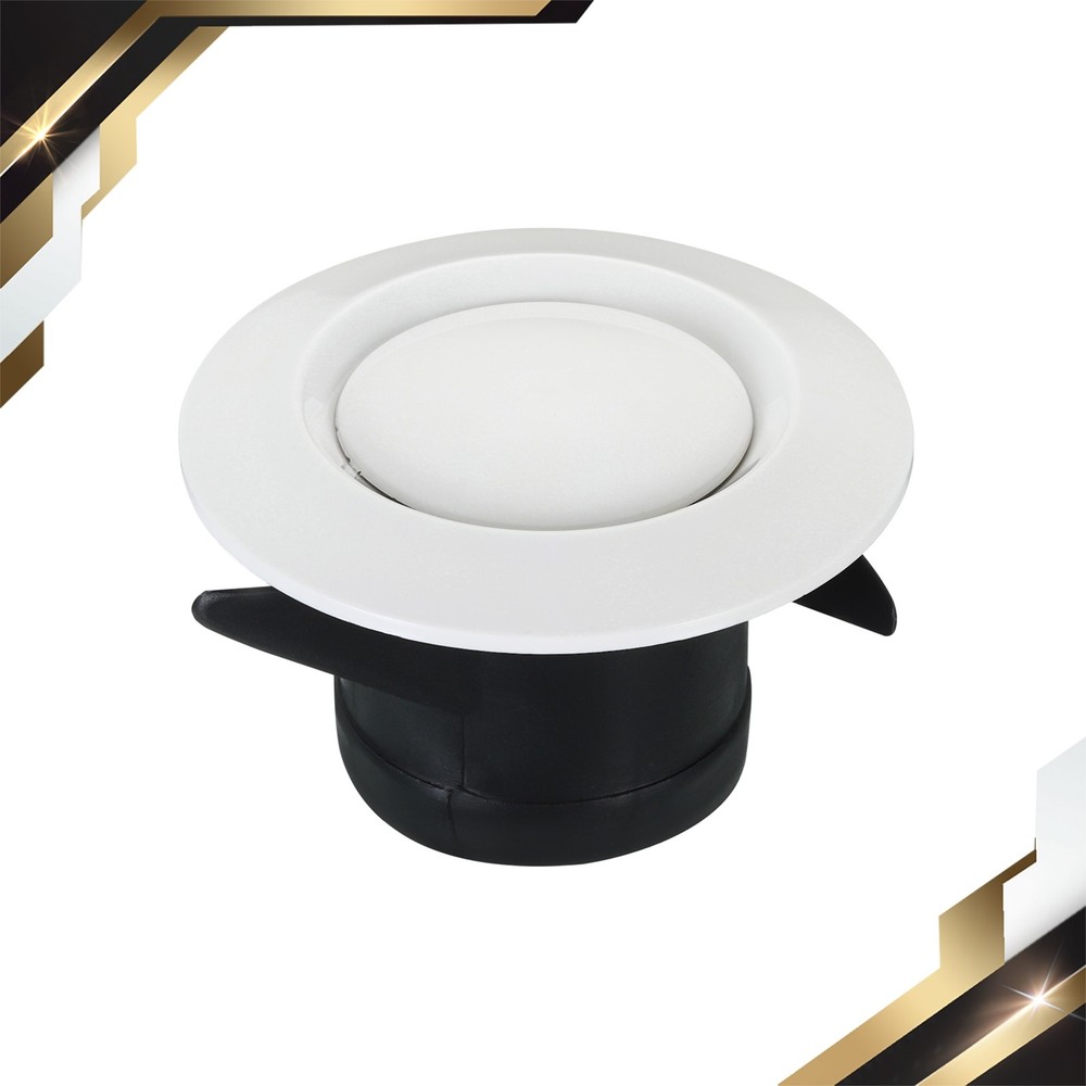 3" Round Air Vent Adjustable Ceiling Diffuser Grill Cover ABS Louver White