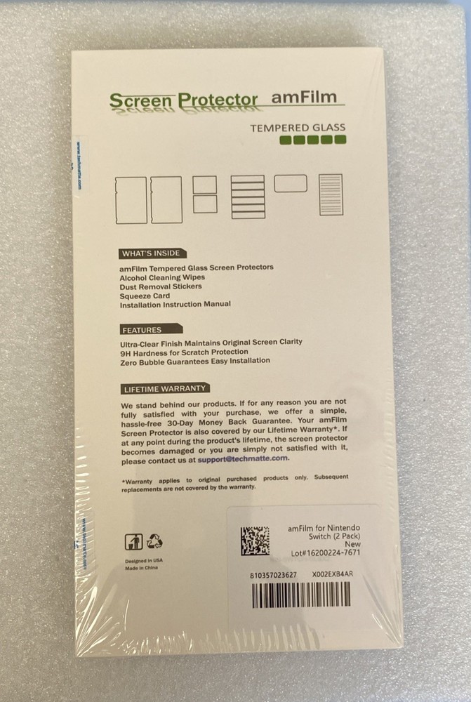 Nintendo Switch Glass Screen Protector (2-Pack)