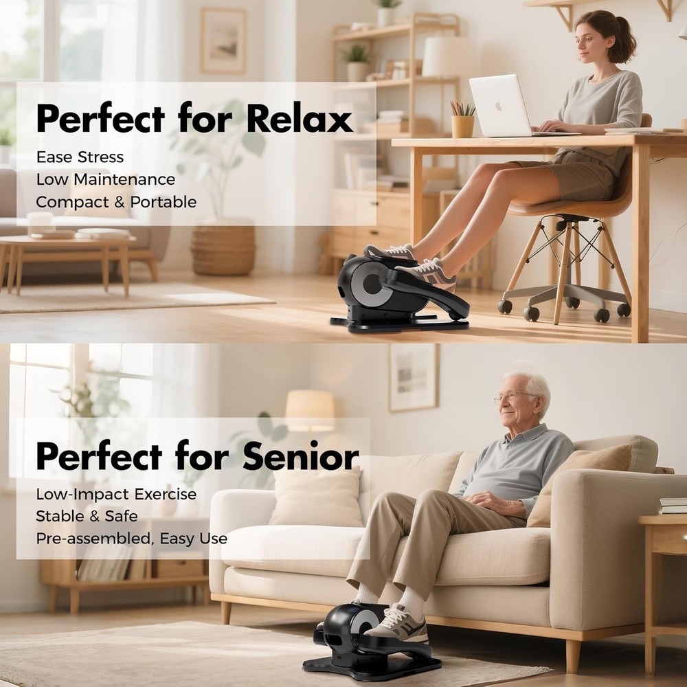 Under Desk Elliptical Machine, Leg Exerciser as Seen on TV While Sitting