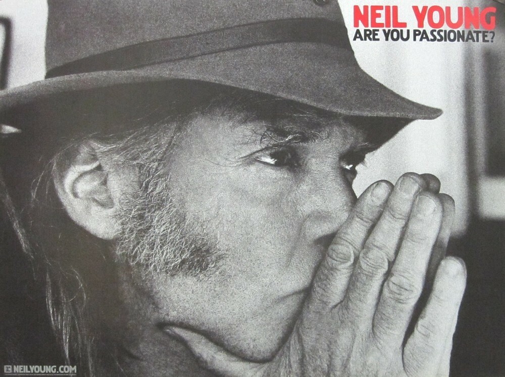 NEIL YOUNG 2002 Are You Passionate promotional poster Flawless NEW old stock