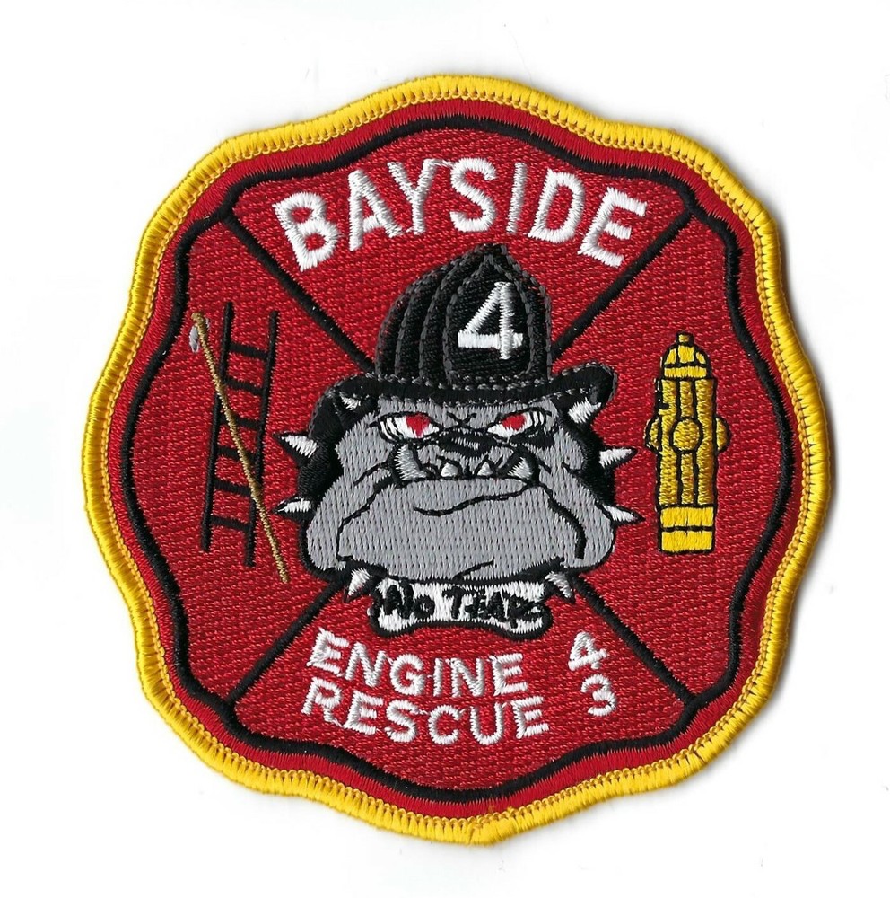 Bayside (unknown state) Fire Dept. Engine 4 Truck 3 patch - NEW!