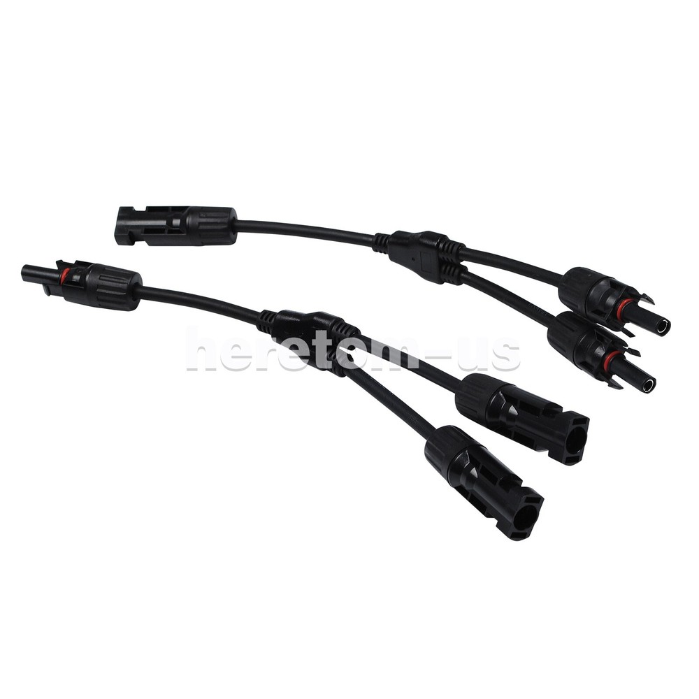 Solar Panel Y Branch Cable Connection Waterproof Adapter Connector Extension US