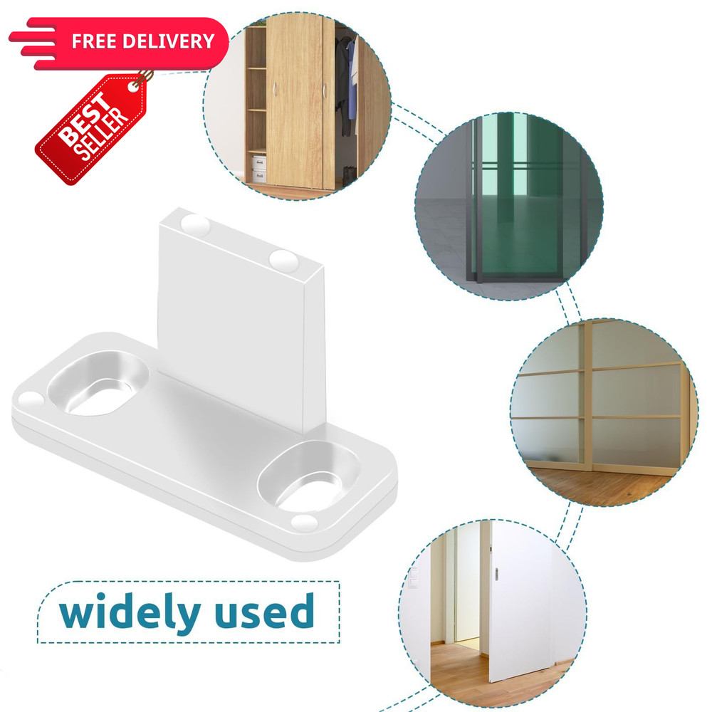 8 Pcs Sliding Closet Door Floor Guide White Barn