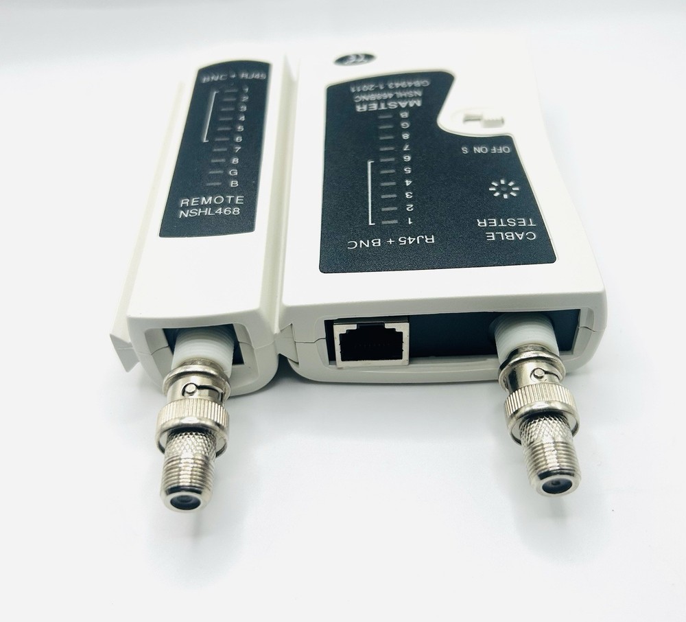 Universal Network Cable Tester Tool-BNC+RJ45 (Multi-Tester White) New