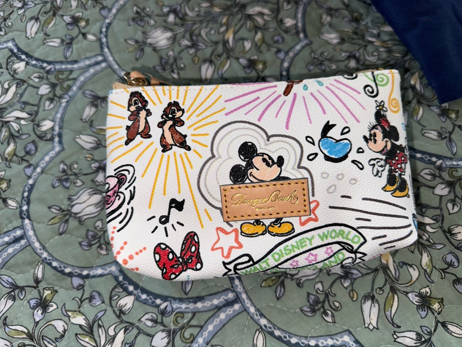 Disney Dooney & Bourke Sketch Coin Purse Cosmetic Case Bag Mickey