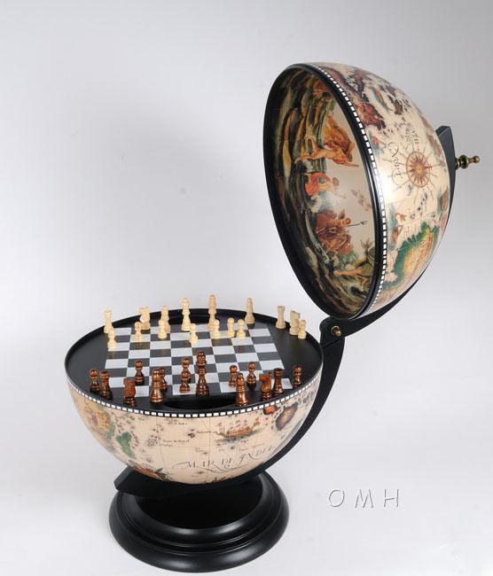 White Globe 13 inches with chess holder