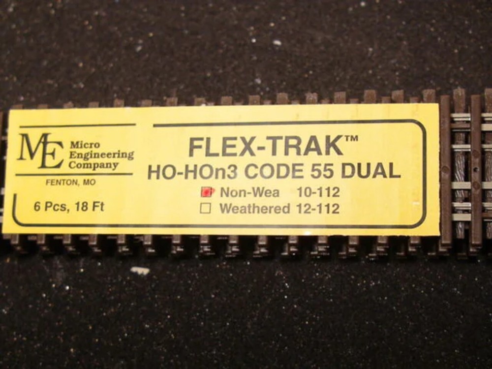 Micro Engineering ~ HO/HOn3 Scale ~ Code 55 ~ Flex Track ~ 3' ~ 1 Pc~ 10-112-1