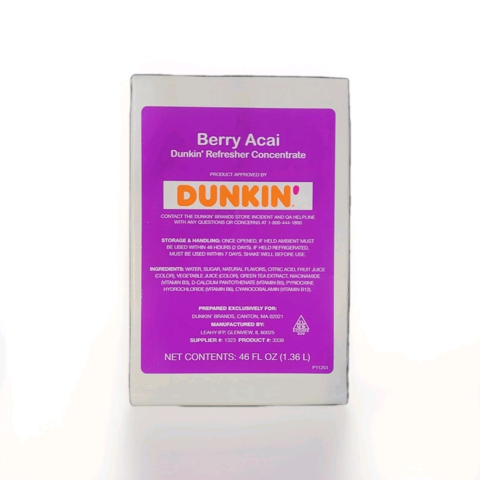 Dunkin Donuts Berry Açaí Refresher Concentrate (BEST VALUE AND RELIABLE)