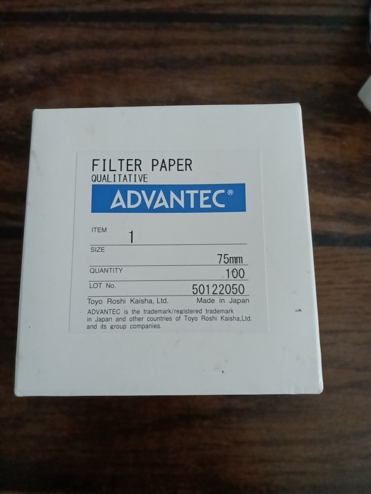 ADVANTEC Filter Paper 75mm (See Description)