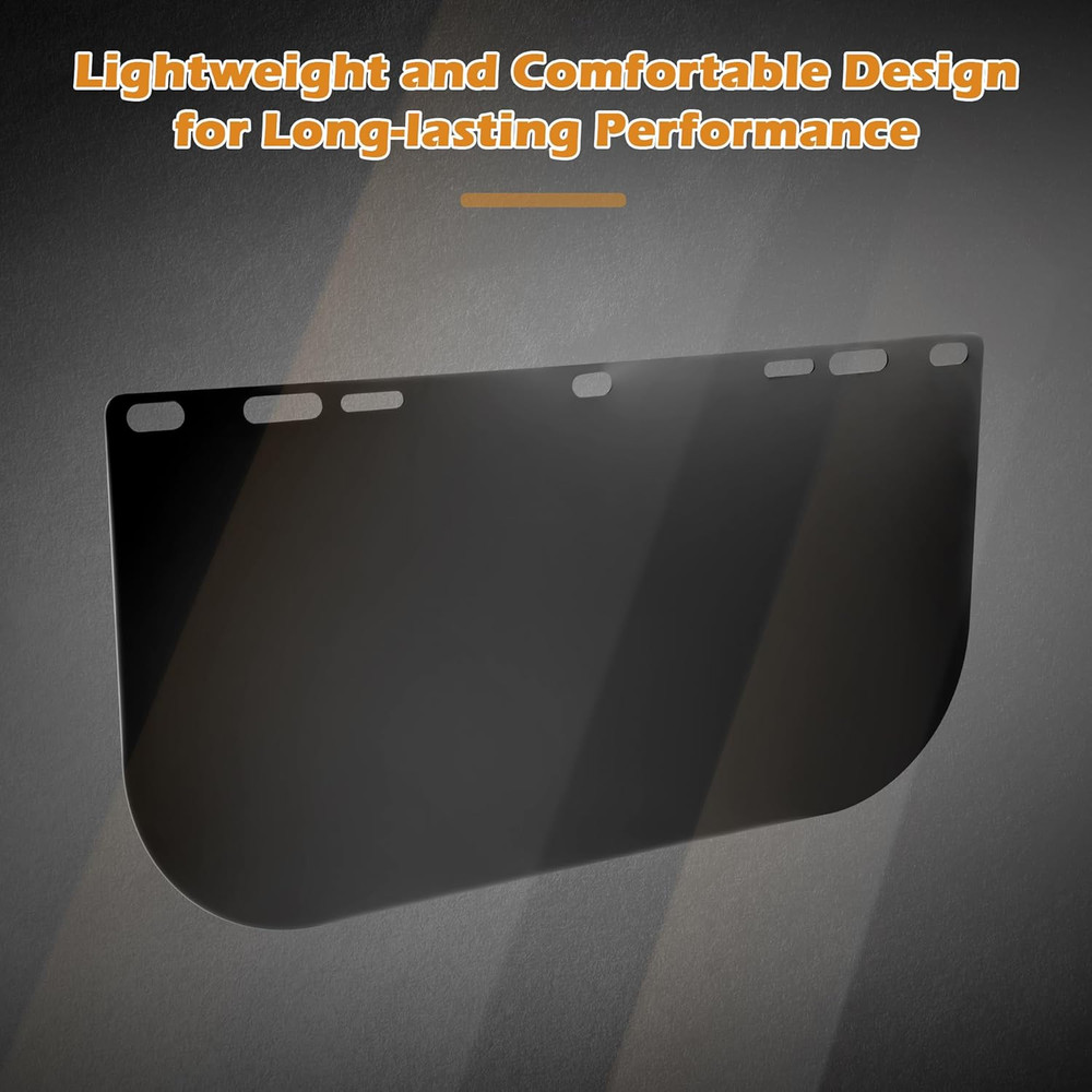 1 Pack Face Shield Replacement Lens, 15.5'' X 8'' Tinted Full Face Shield Compat
