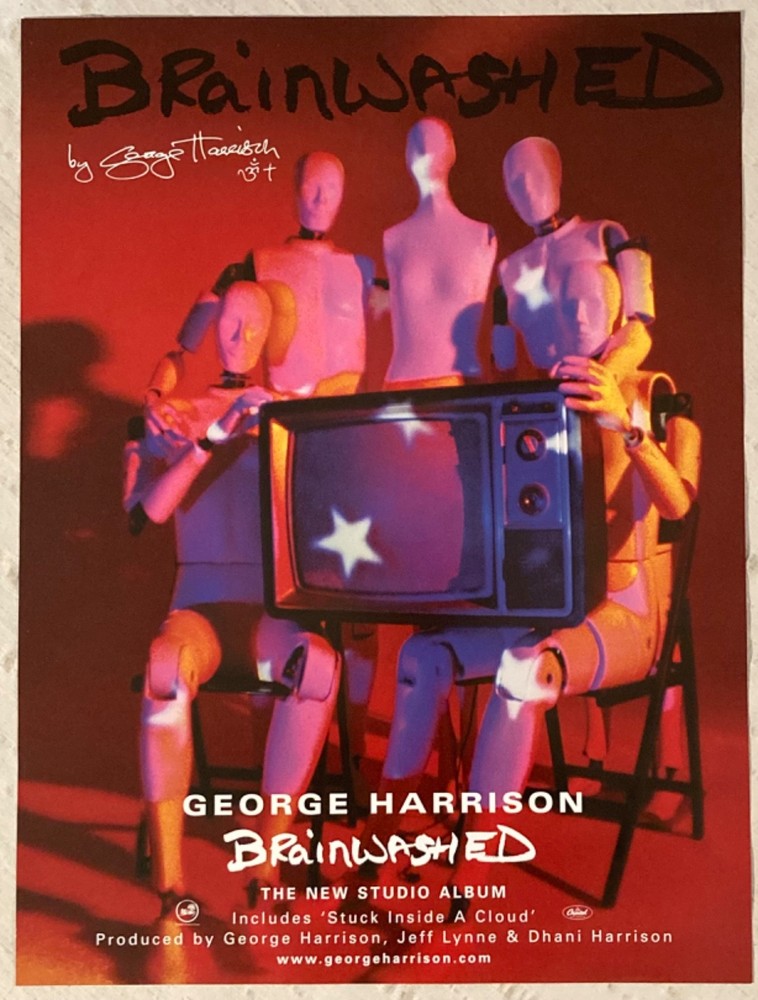 George Harrison 2002 Two-Sided Promo Poster Beatles