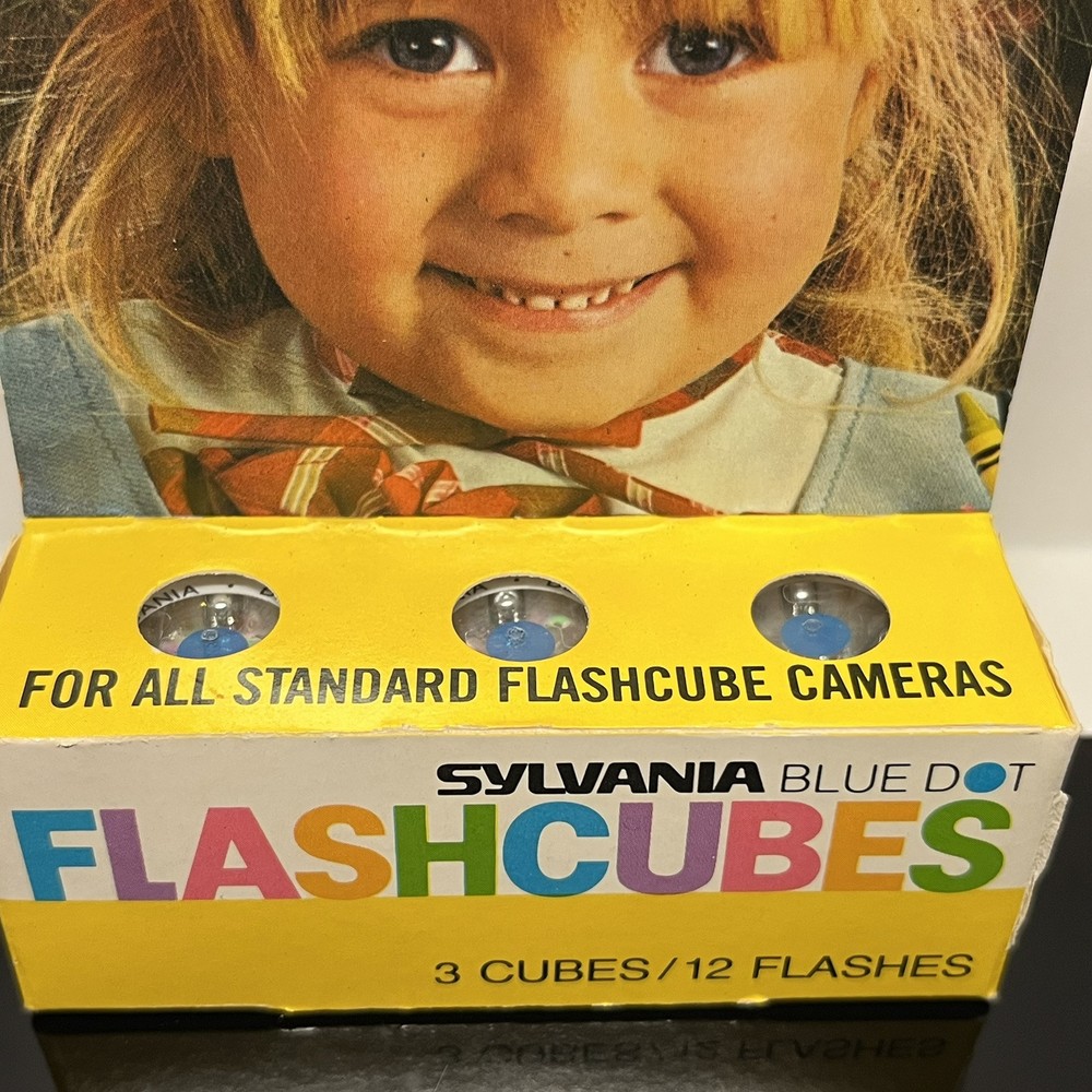 Vintage One Pack 12 Flash Sylvania Blue Dot Flashcubes Camera Flash Cubes 3-Pack