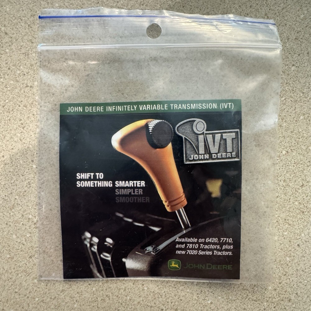 John Deere IVT Infinitely Variable Transmission Lapel Pin