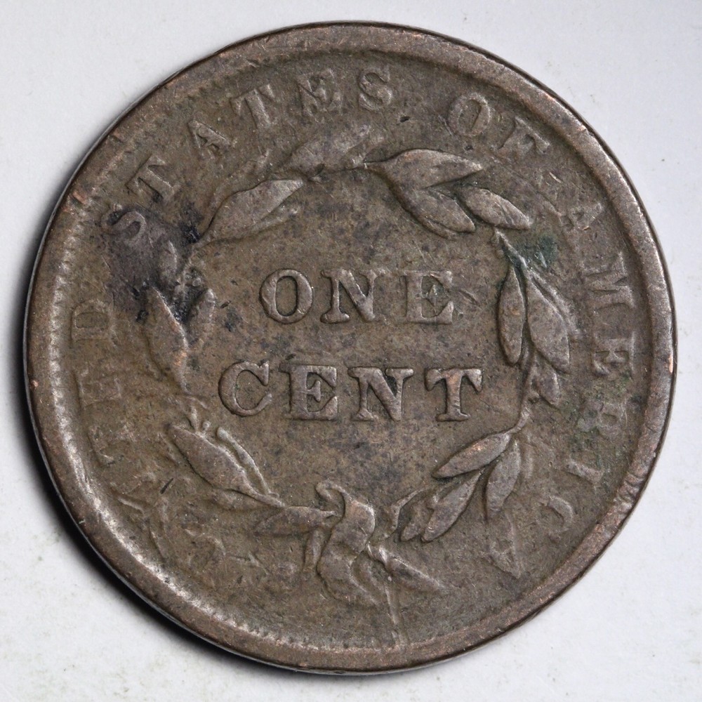 1839 Booby Head Coronet Large Cent CHOICE E245 UNC
