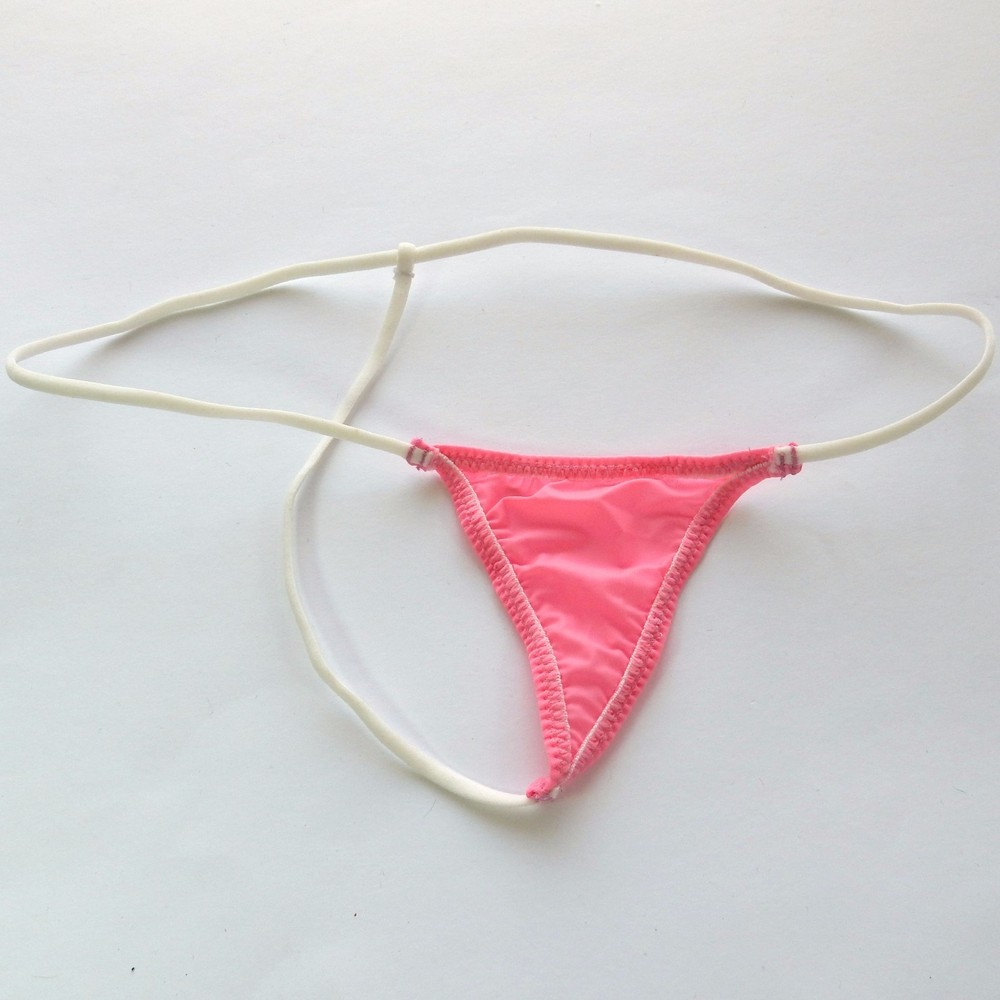 K7012 Mens String Thong Micro Flat Front Triangle Soft Semi C-thru for FUN