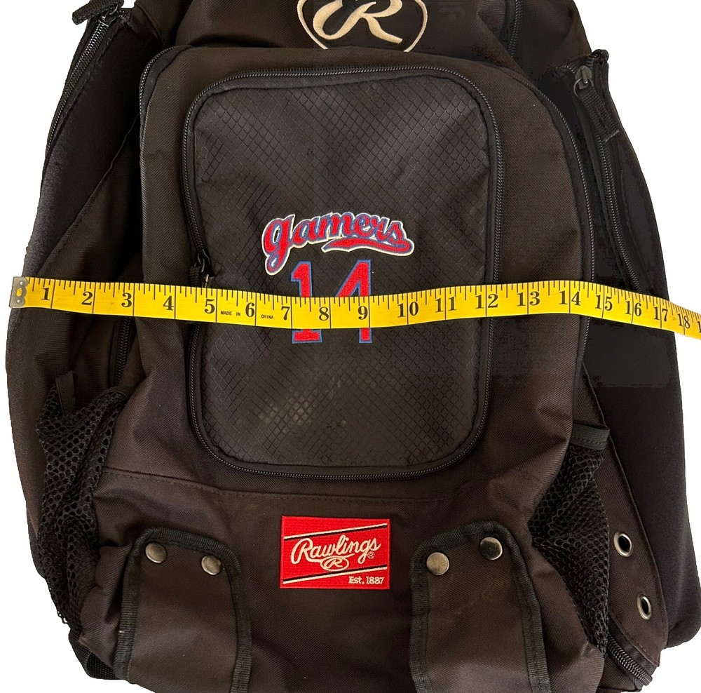 Rawlings Black Large Baseball Backpack Bag