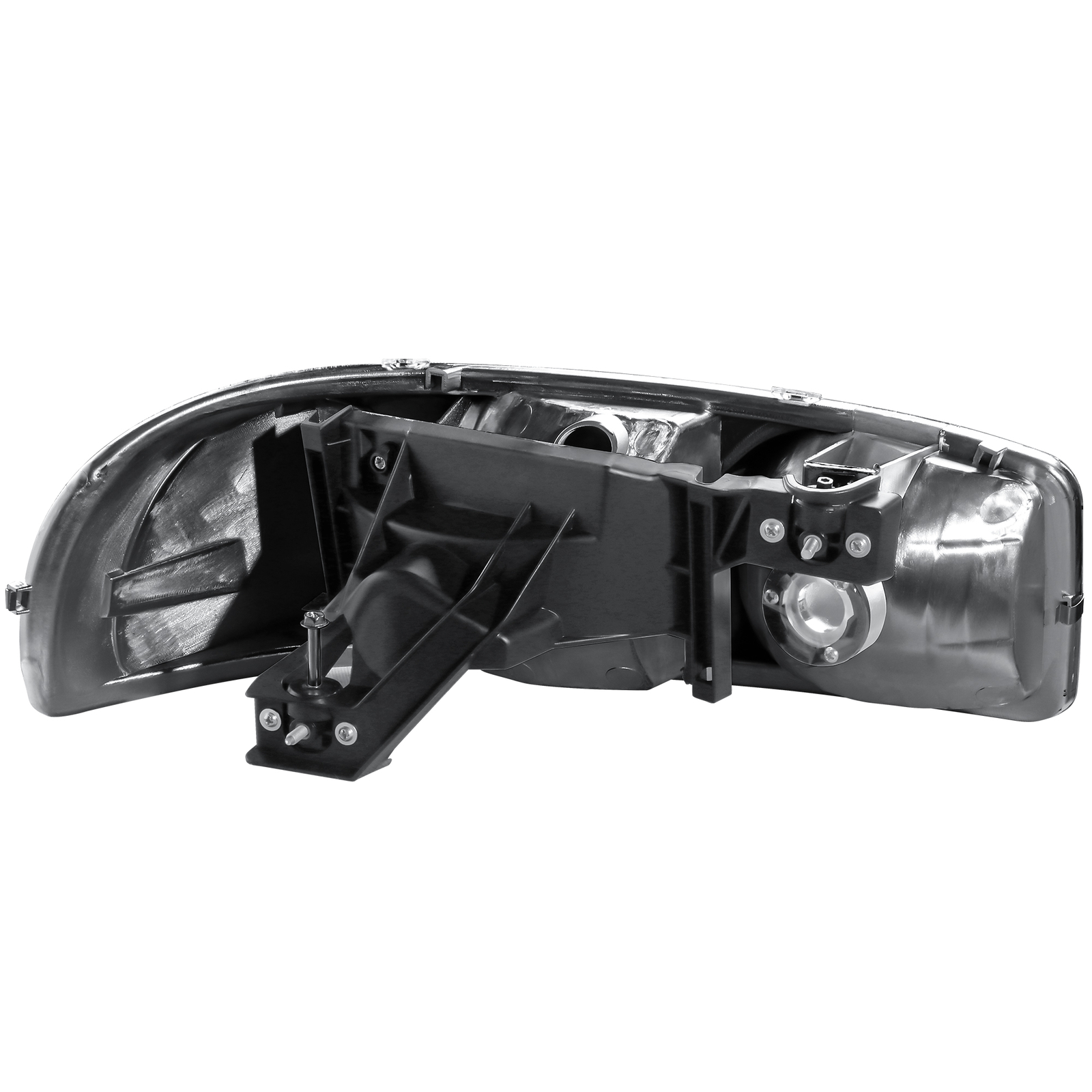 Pair Chrome Headlights w/ Bumper Lamps For 2000-2006 GMC Yukon Sierra 1500 2500