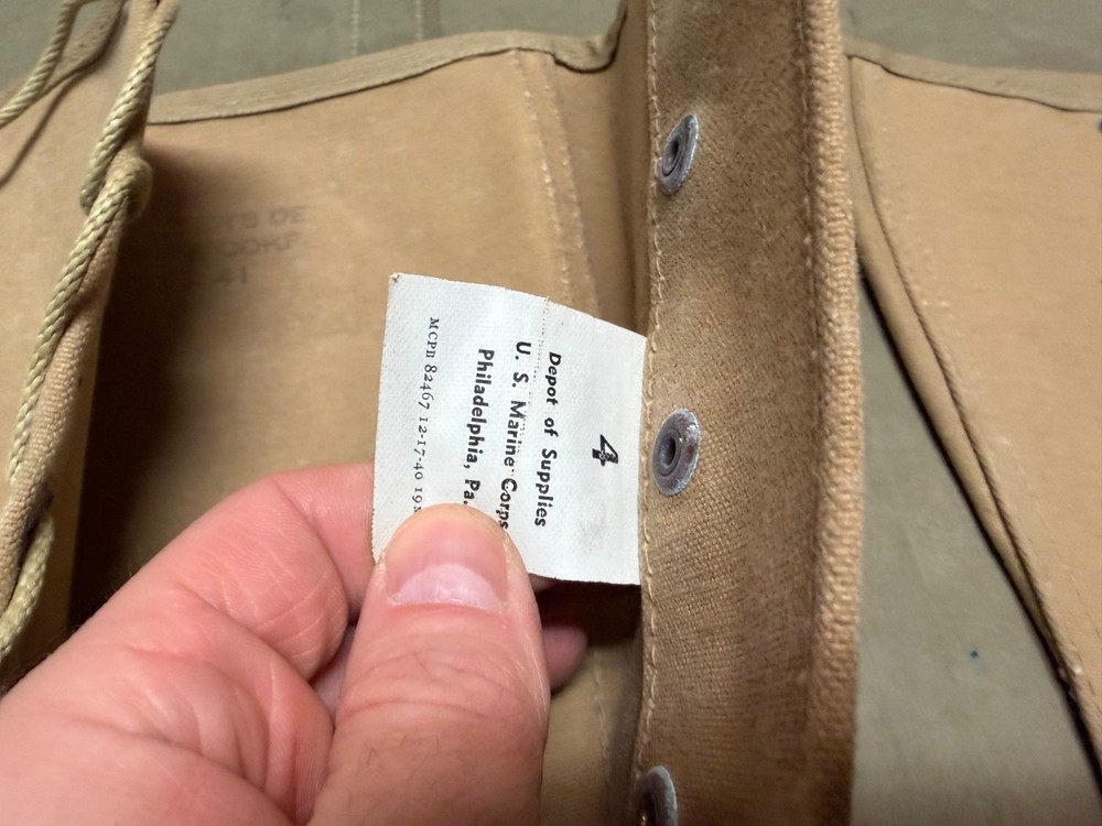 ORIGINAL WWII US USMC MARINE P1941 COMBAT FIELD LEGGINGS-SIZE 4,