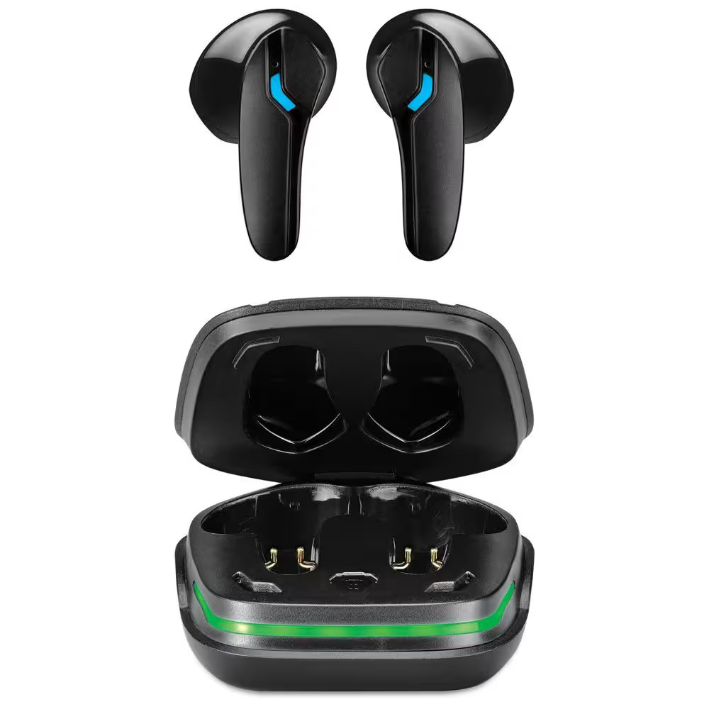 Black Truly Wireless Bluetooth with ENC, Supports Siri, Google Voice Assistants