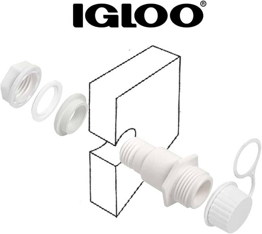 Igloo Replacement Threaded Drain Plug One Size Coolers And Ice Chests White NEW