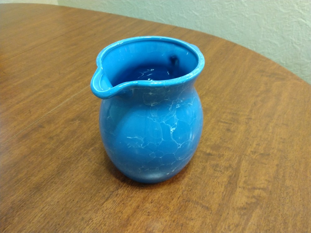 Lillian Vernon Ceramic Blue Pitcher Juice Pitcher