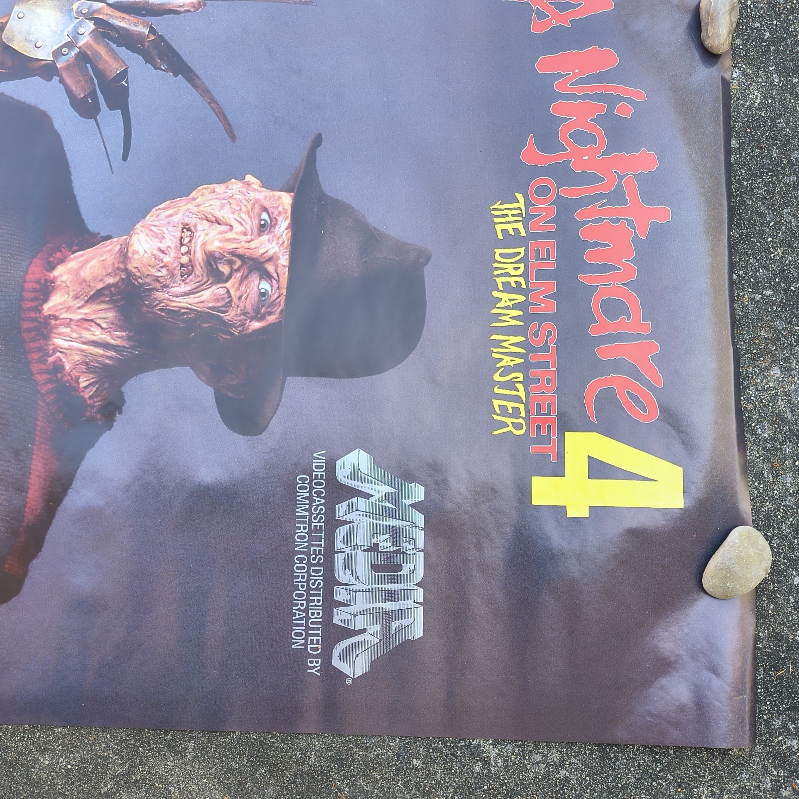 A Nightmare on Elm Street 4 Freddy Krueger Video Store Poster 74.5x26 UNUSED...