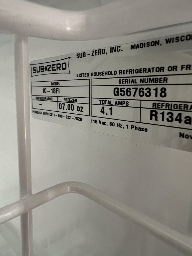 Sub-Zero IC-18FI - 18" Freezer Column Panel Ready Designer Built-In