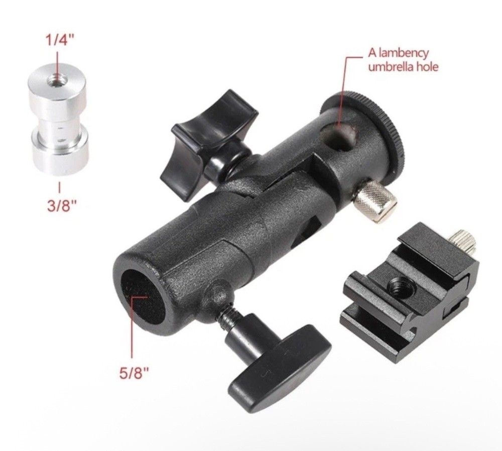 DSLR Flash Light Supporter Camera Mount Stand Flash Stand Bracket Swivel Mount