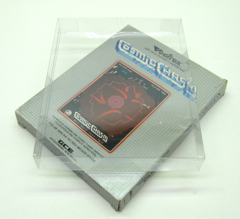 1x VECTREX CIB GAME - CLEAR PLASTIC PROTECTIVE BOX PROTECTOR SLEEVE CASE