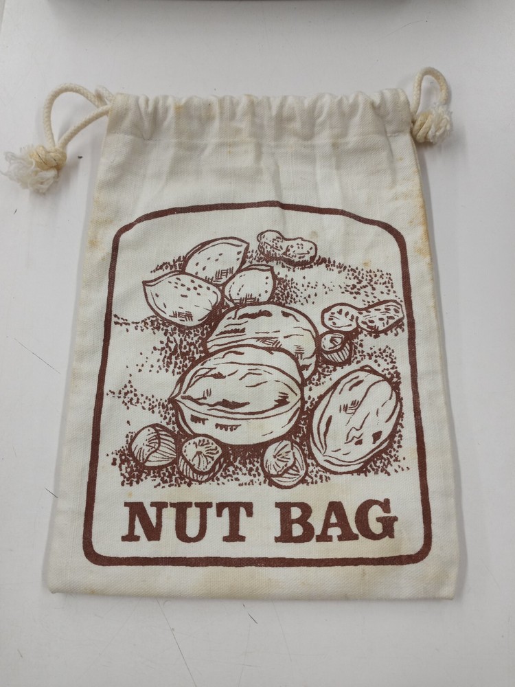 Vintage Canvas Draw String Foraging Nut Bag. Various Uses Outdoors Or Storage
