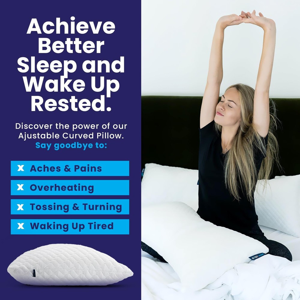 Pillow -Adjustable Memory Foam Padding -Includes additional foam padding (white)