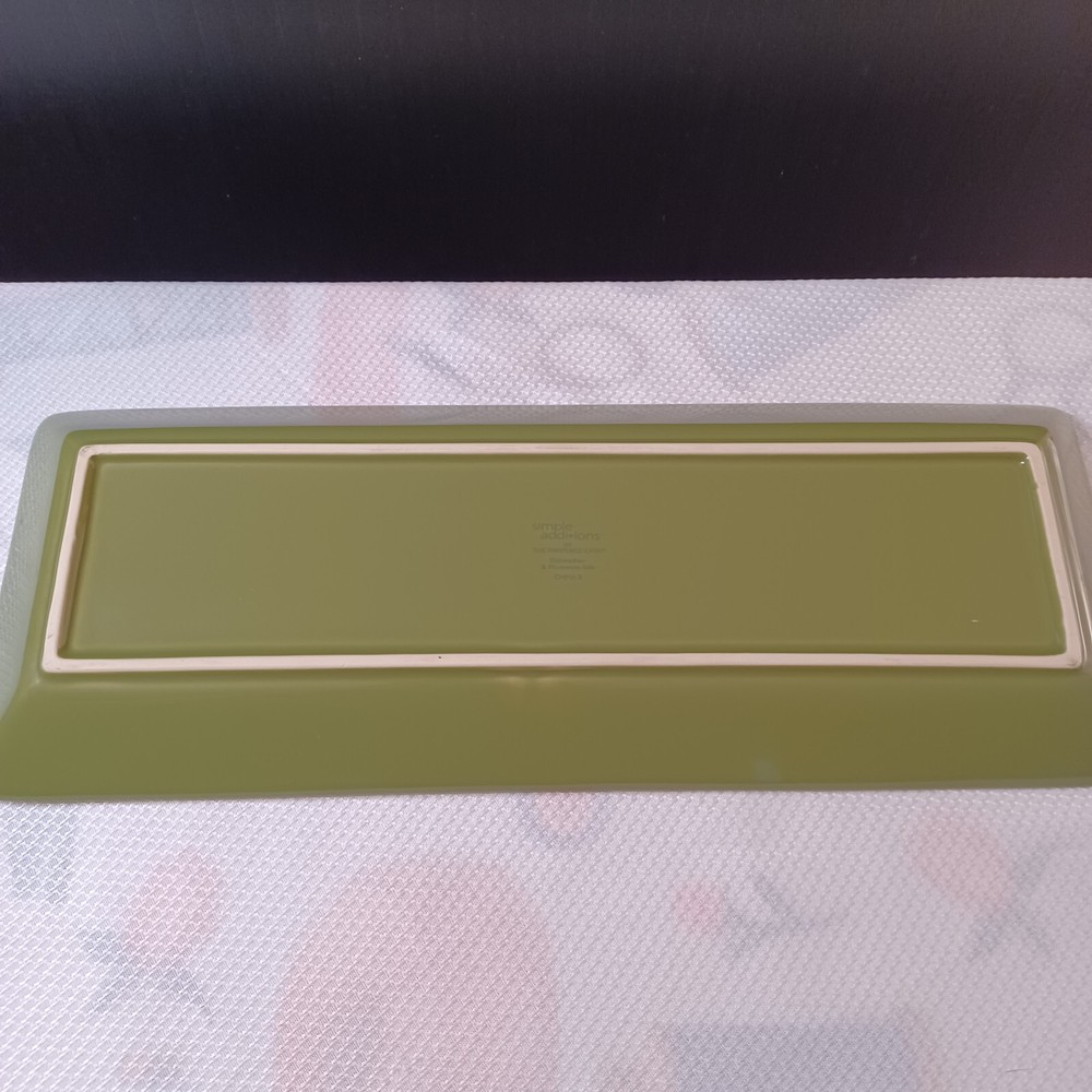 Pampered Chef Simple Additions Avocado Rectangle Tray 15 x 6 Appetizer Condiment