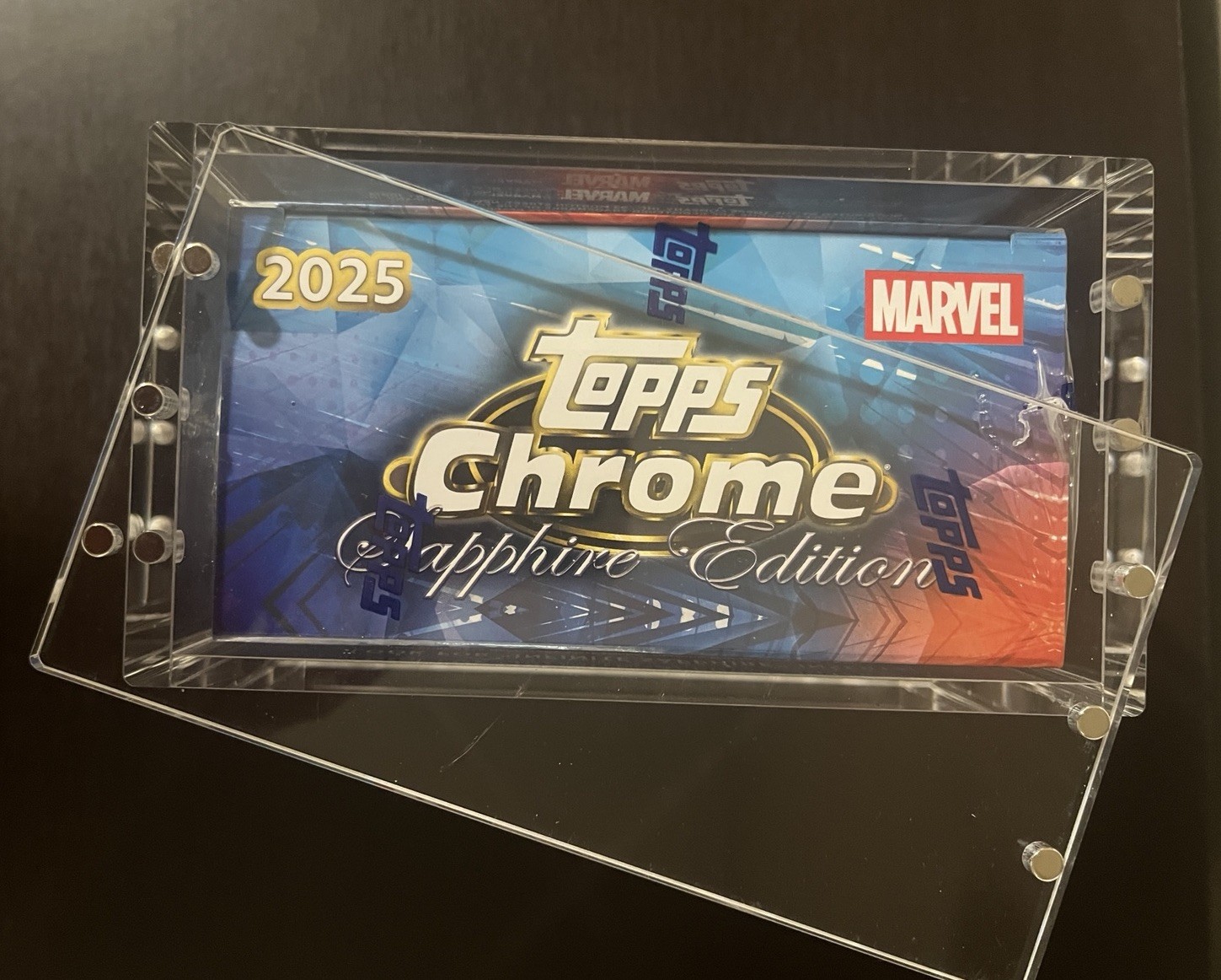 Acrylic Display Case Magnetic Lid FITS 2025 Topps Chrome VeeFriends Sapphire Box
