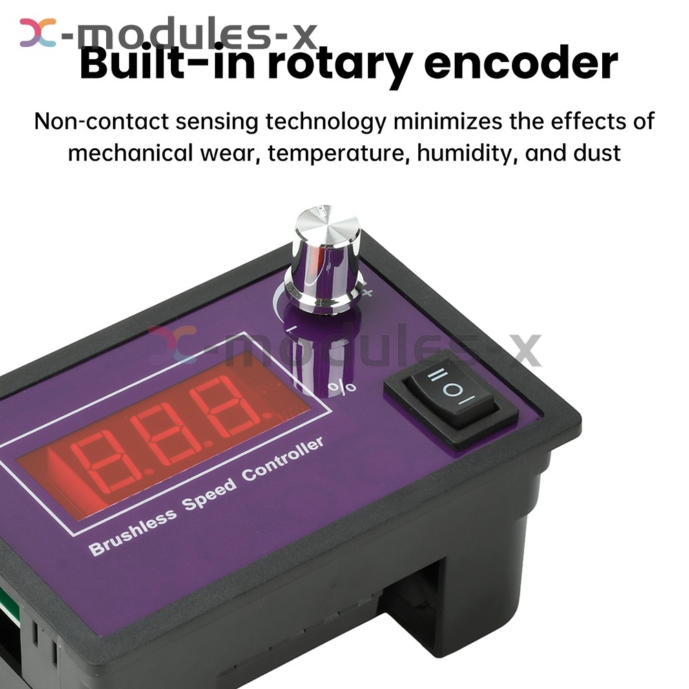 10-55V15A Brushless DC Speed Controller 3-Phase Motor Controller Forward/Reverse