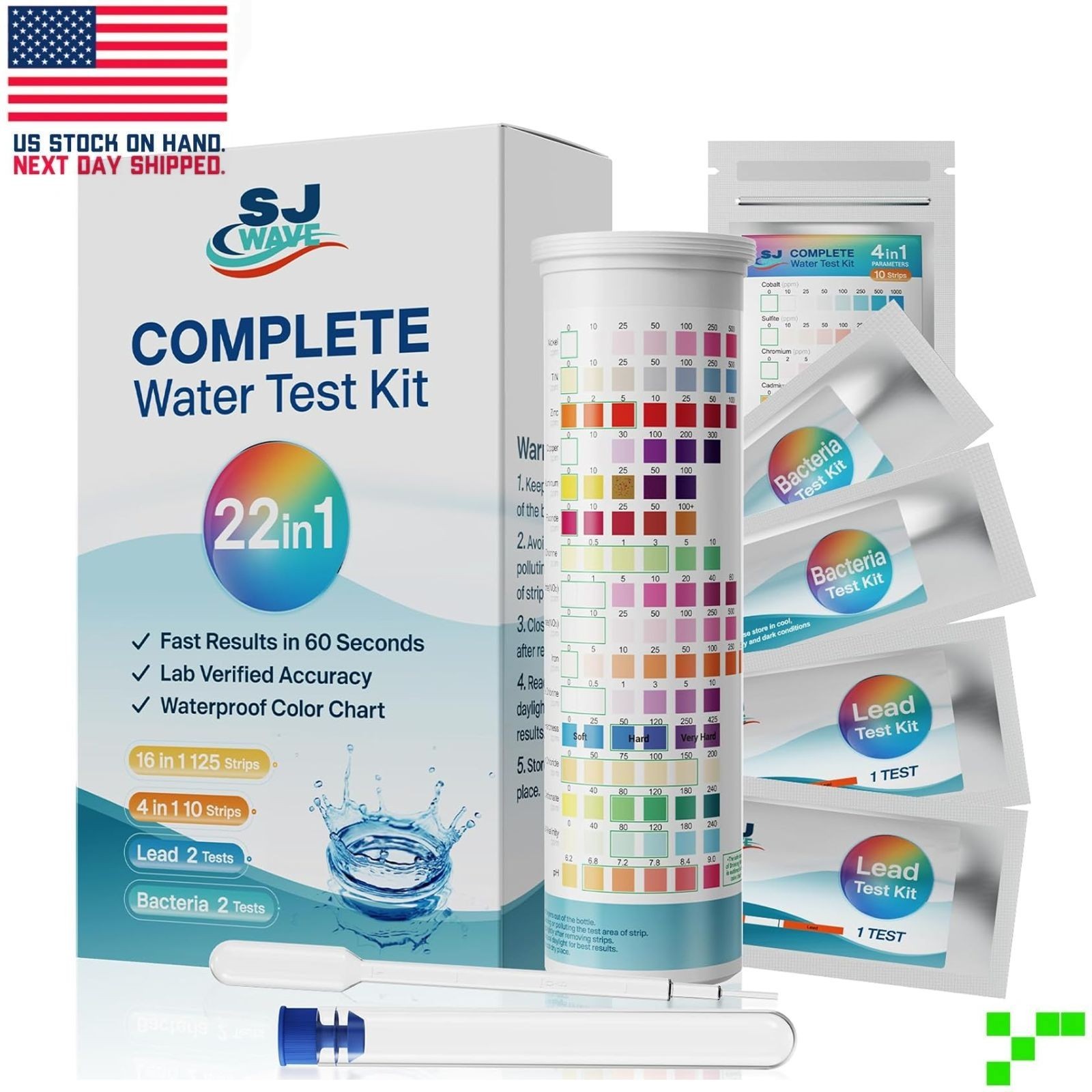 22 in 1 Water Test Kit for Lead, Fluoride, Chlorine, Hardness, Iron