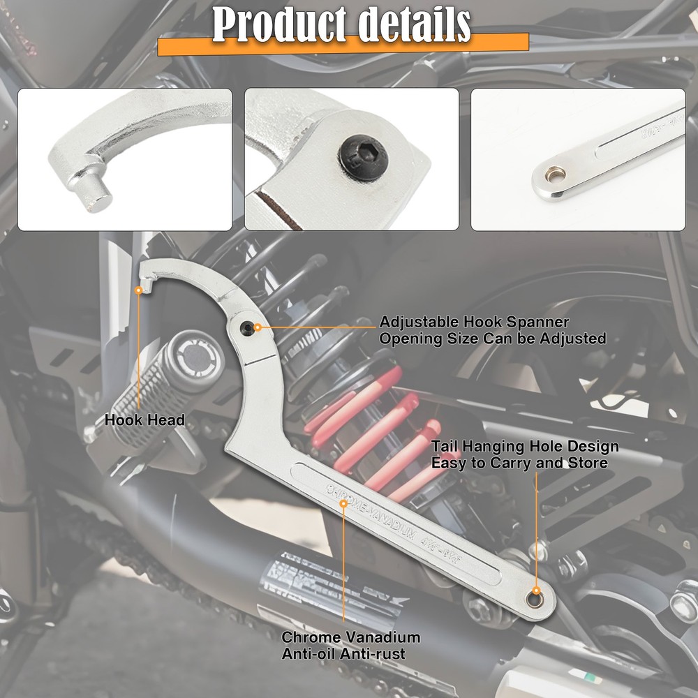 Adjustable Spanner Hook Wrench for Hydraulic Ram Cylinder; Mechanical Machine