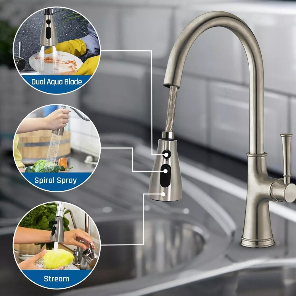 Kitchen Faucet Head Replacement - Pull Down Sprayer for Moen, Delta & American