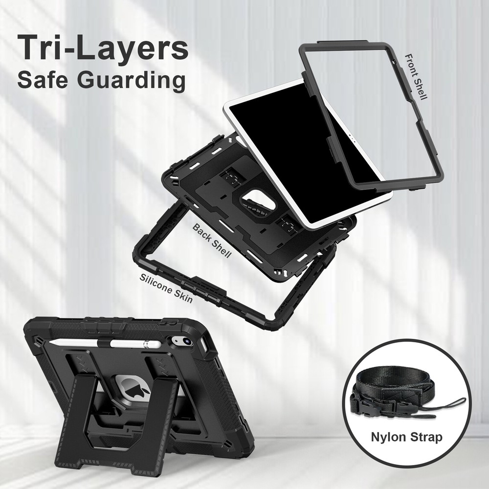 2025 New Stand Tablet Case For iPad (A16) 11th Gen Shockproof Silicone PC Shell