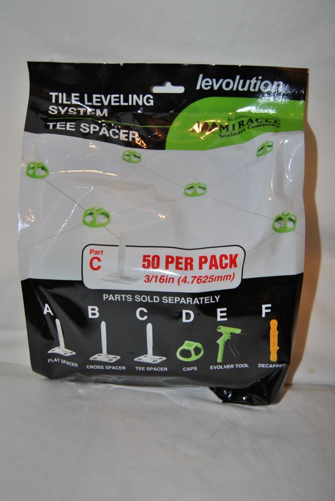 Miracle Sealants Levolution Tile Leveling System Tee Spacer 3/16" Part C 50 Pack