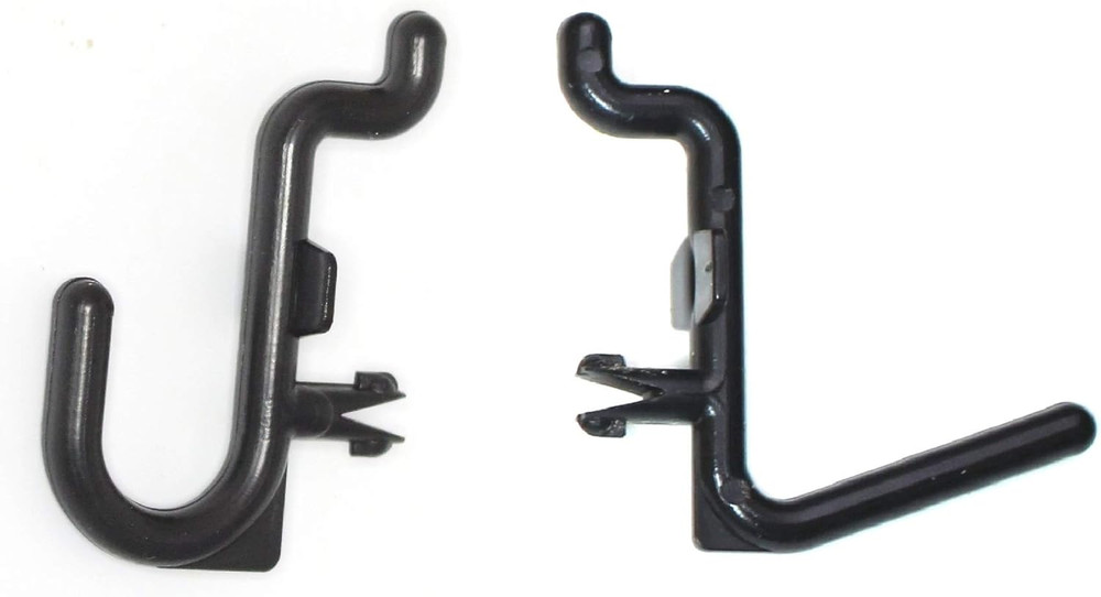 Plastic Locking J Hook & L Hook Pegboard Kit | Garage Tool Craft Jewelry Storage