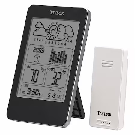 Taylor 1733 Wireless In/Out Thermometer W/Barometer
