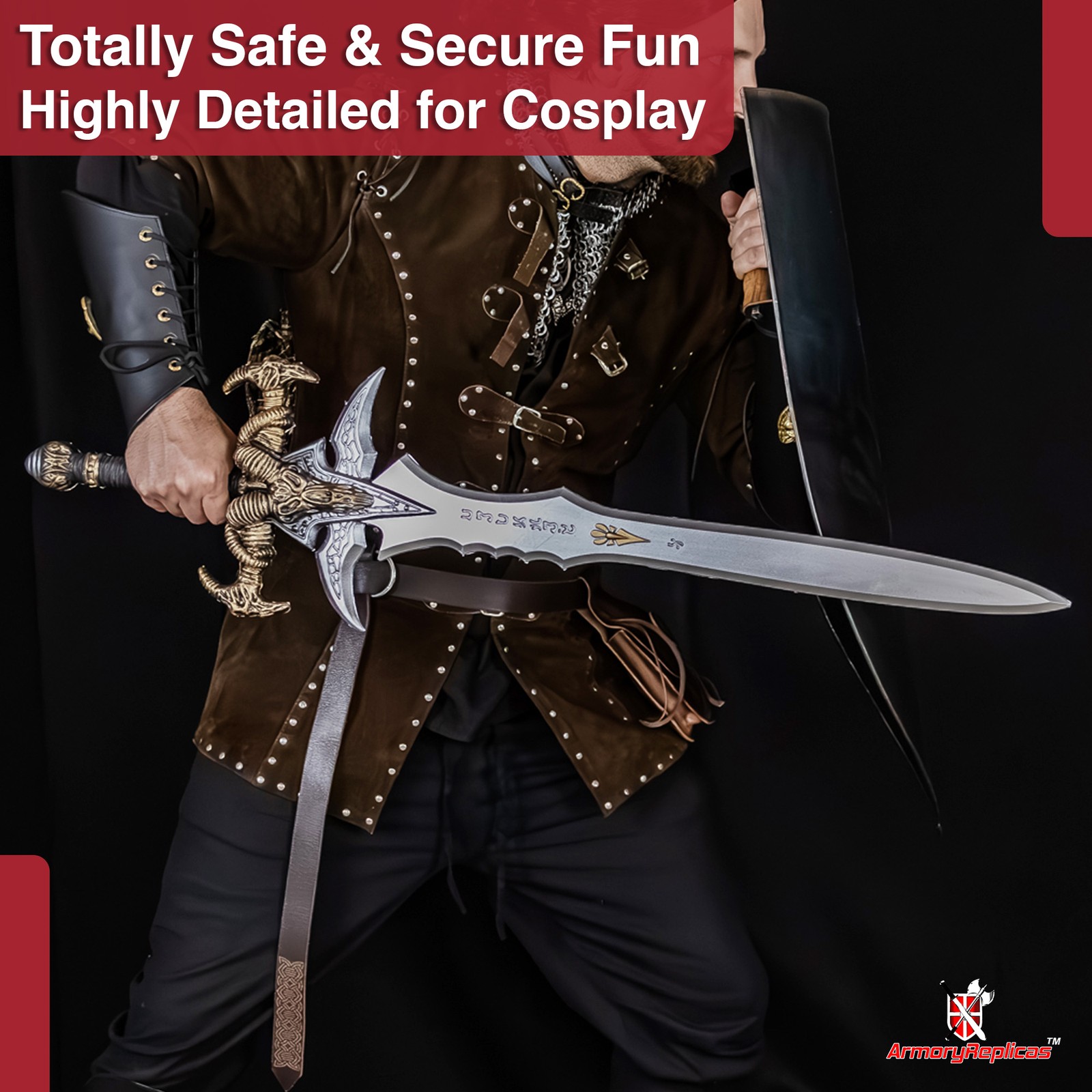 39" Frozen Throne Frost Runeblade Foam Sword: Lich King Cosplay Prop LARP Weapon