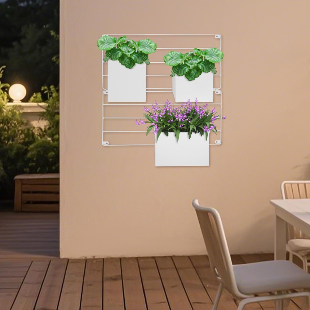 Wall Planter, Wall Mounted Plant Holder, Wall Planters with 3 Pots