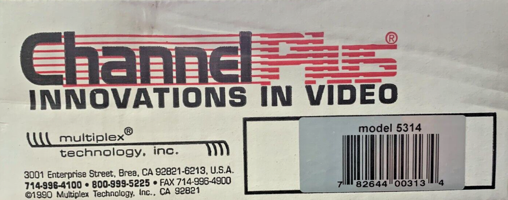 Multiplex Technology Channel plus 5314 DIN Rail Camera Modulator UHF Cable CATV
