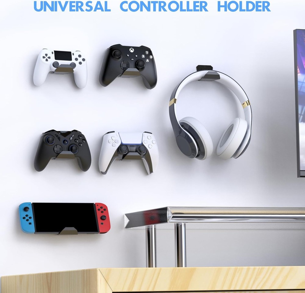 Controller Wall Mount Holder for PS5 Pro/Slim,for Switch Controller Holder 6 PCS